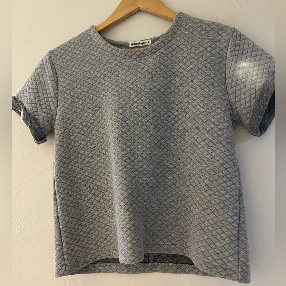 Marine Layer Gray Quilted Shirt - Size Small